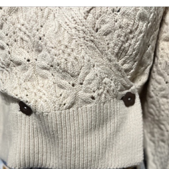 Free People-Olive You Butterfly-Knit Faux Wrap Cardigan-Macadamia-XS. NWT. - Picture 5 of 9